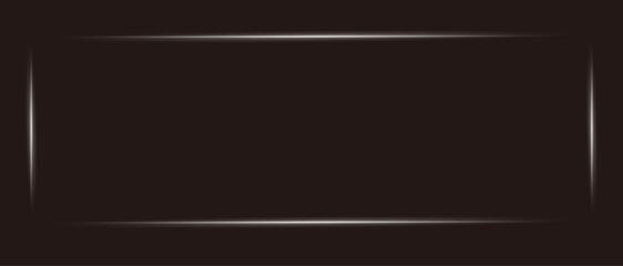暗闇の中の光の線の四角のフレームのベクター素材