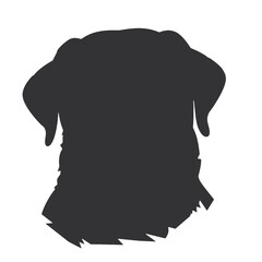Rottweiler, Silhouettes Dog Face SVG, black and white Rottweiler vector