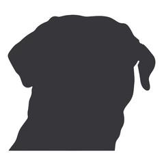 Rottweiler, Silhouettes Dog Face SVG, black and white Rottweiler vector