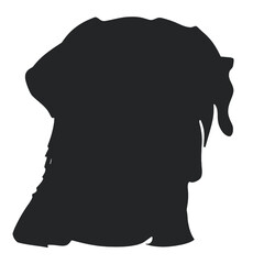 Rottweiler, Silhouettes Dog Face SVG, black and white Rottweiler vector