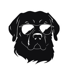 Rottweiler, Silhouettes Dog Face SVG, black and white Rottweiler vector