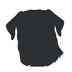 Husky silhouette. Husky black icon on white background