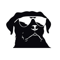 Husky silhouette. Husky black icon on white background
