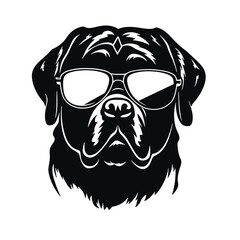 Husky silhouette. Husky black icon on white background