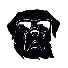 Husky silhouette. Husky black icon on white background