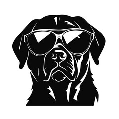 Husky silhouette. Husky black icon on white background