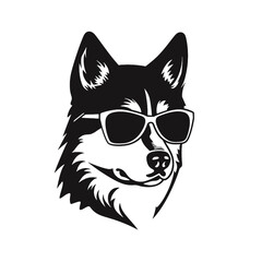 Siberian husky dog - isolated vector illustration
