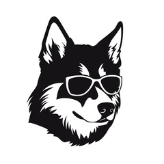 Siberian husky dog - isolated vector illustration