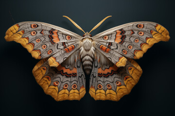 A stunning close-up of moth - obrazy, fototapety, plakaty