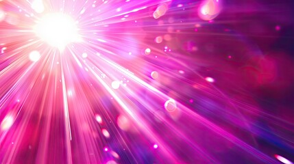 Abstract burst, digital flare, iridescent glare, lens flare effects for overlay. Magenta, pink, purple colors background --ar 16:9 Job ID: 5efd5d48-cd94-47da-aa25-711c27ebb0a5