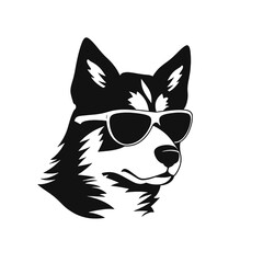 Siberian husky dog - isolated vector illustration