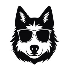 Siberian husky dog - isolated vector illustration