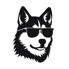 Siberian husky dog - isolated vector illustration