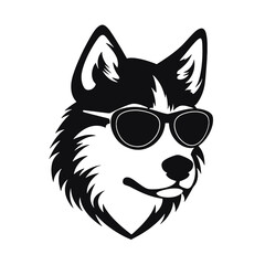 Siberian husky dog - isolated vector illustration