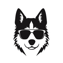 Siberian husky dog - isolated vector illustration