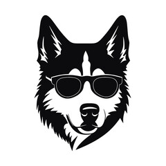 Siberian husky dog - isolated vector illustration