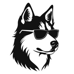 Siberian husky dog - isolated vector illustration
