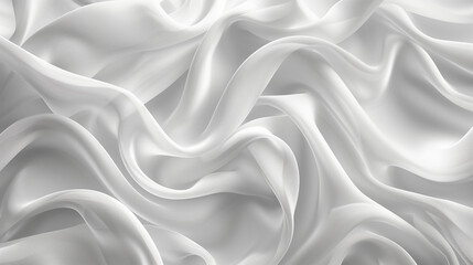 Obraz premium white satin fabric Elegant Abstract White Fabric Art Background for Brand Presentations