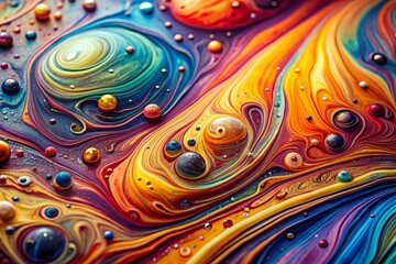 Live Paint: Detailed depiction of a vibrant abstract background