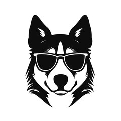 Husky Standing Vector Logo