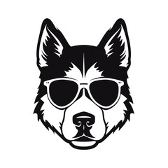 Husky Standing Vector Logo