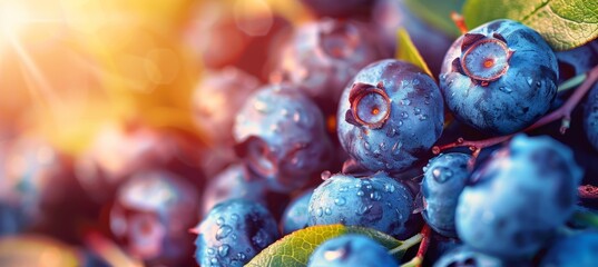 Juicy blueberries on thriving bushes in greenhouse, ripe and ready for a bountiful harvest