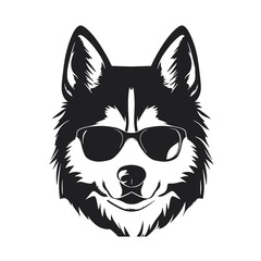 Husky Standing Vector Logo