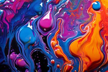 Paint Expression: Detailed depiction of a vibrant abstract background