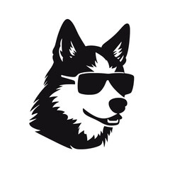 Husky Standing Vector Logo