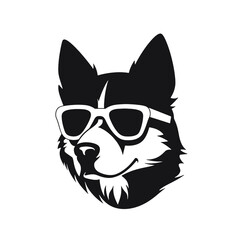 Husky Standing Vector Logo