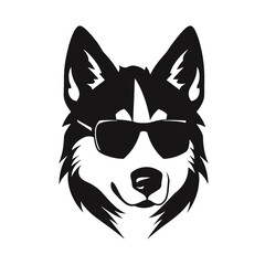 Husky Standing Vector Logo