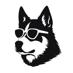 Husky Standing Vector Logo