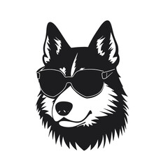 Husky Standing Vector Logo