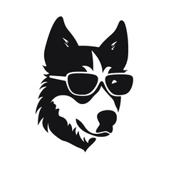 Husky Standing Vector Logo