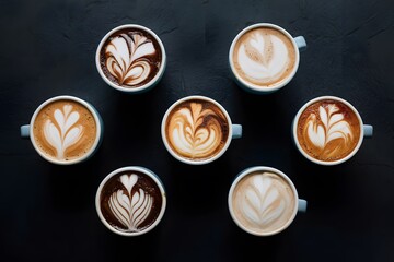 assortment of iced cappuccinos captured in an enticing foodgraphy