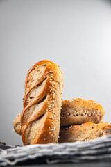 fresh milk bun whole grain dough buns baked goods Cooking appetizer meal food snack on the table...