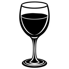 Wineglass on Black Background Elegance in Every Sip