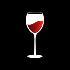 Wineglass on Black Background Elegance in Every Sip