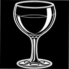 Wineglass on Black Background Elegance in Every Sip