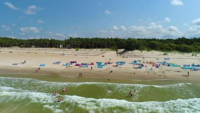 Beach Baltic Sea Rowy Plaza Morze Baltyckie Aerial View Poland