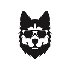 Husky dog silhouette