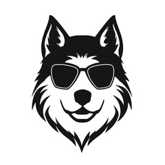 Husky dog silhouette