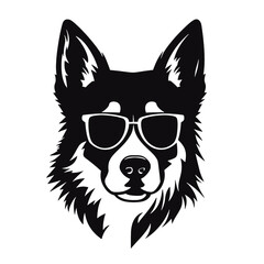 Husky dog silhouette