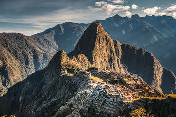 A city of the ancient Inca civilizations in the hills of the Peruvian Andes.