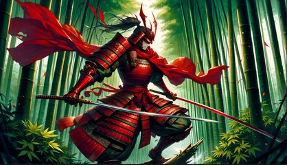 Fotobehang fantasy warrior with sword © pine634