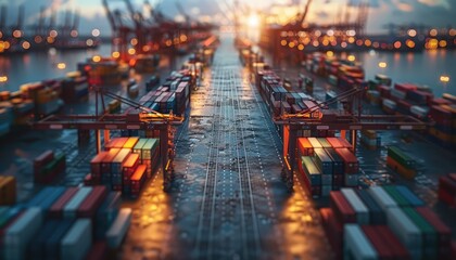 Trade and Tariff Forecasts, Depict scenes of international trade negotiations, trade agreements, and tariff disputes to illustrate the impact of trade policies on economic forecasts