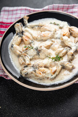 frog legs food French cuisine Cooking appetizer meal food snack on the table copy space food background rustic top view