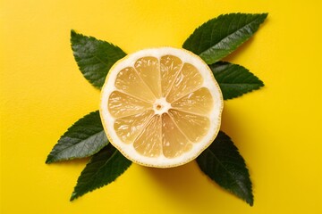 Bright and zesty lemon showcased in professional advertisinggraphy