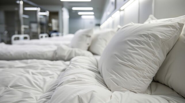 Closeup of a cozy padded recovery room where postoperative patients are closely monitored and given plenty of rest and comfort. .