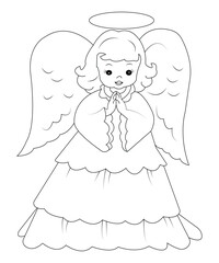 Angle Coloring Book Page For Kids